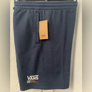 VANS Mens Hi Grade Relaxed Fit Fleece Shorts - navy